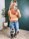 Peach Cropped Tank