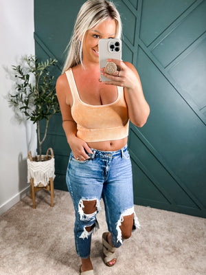 Peach Cropped Tank