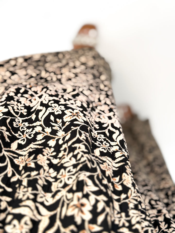 Midnight Meadow Floral Wide Leg Palazzo Pants