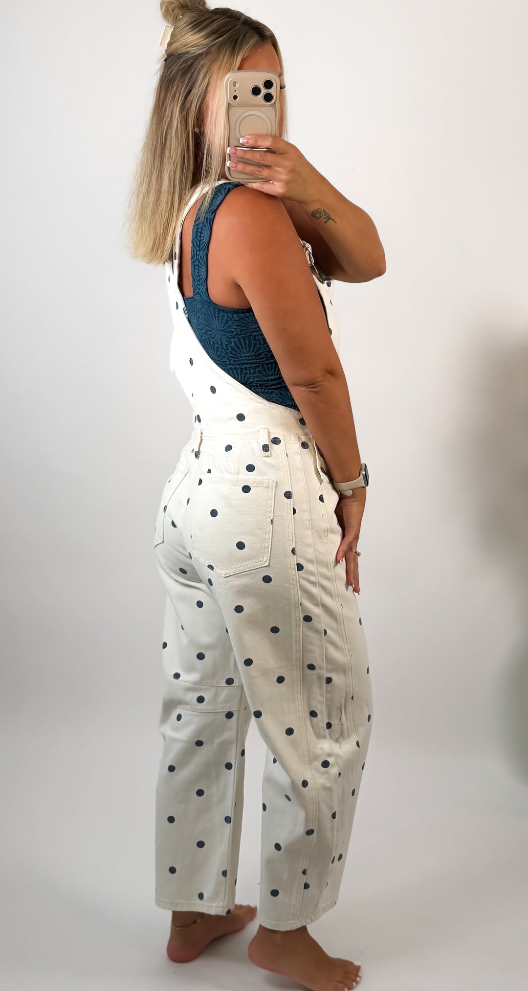 Dotty Darling Polka Dot Denim Overalls
