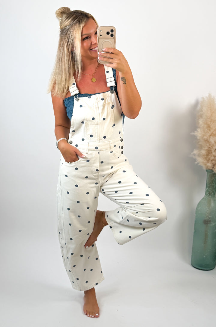 Dotty Darling Polka Dot Denim Overalls