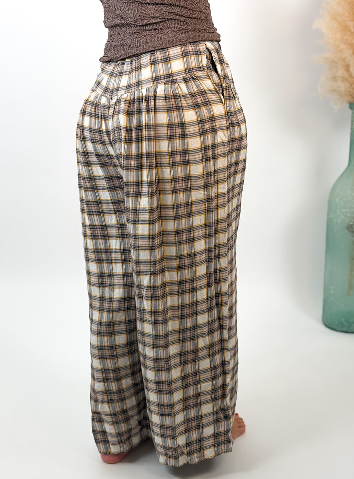 Harlow Plaid Wide Leg Pant