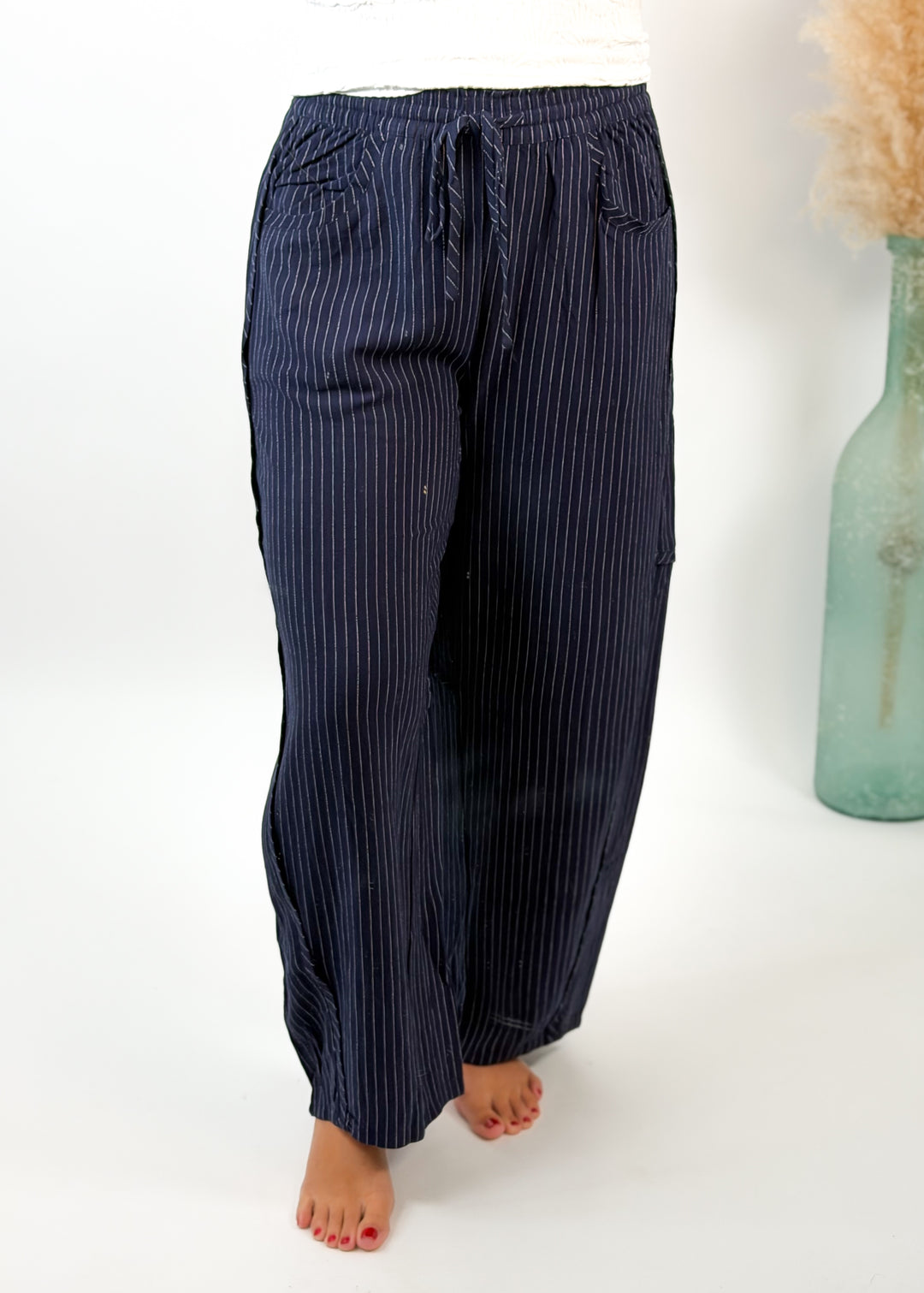 Lennox Pinstripe Wide Leg Pant