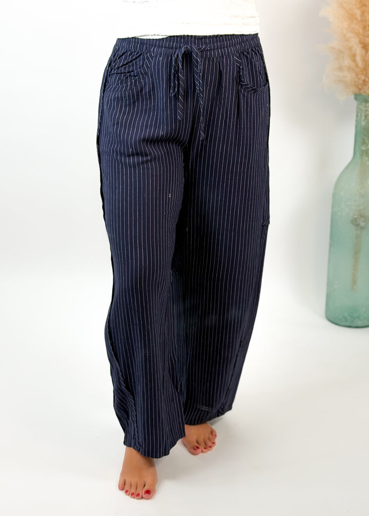 Lennox Pinstripe Wide Leg Pant