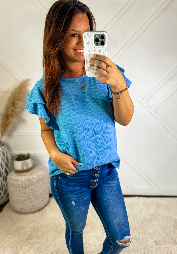 Whitney Ruffle Sleeve Top