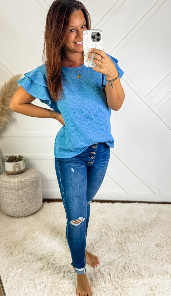 Whitney Ruffle Sleeve Top
