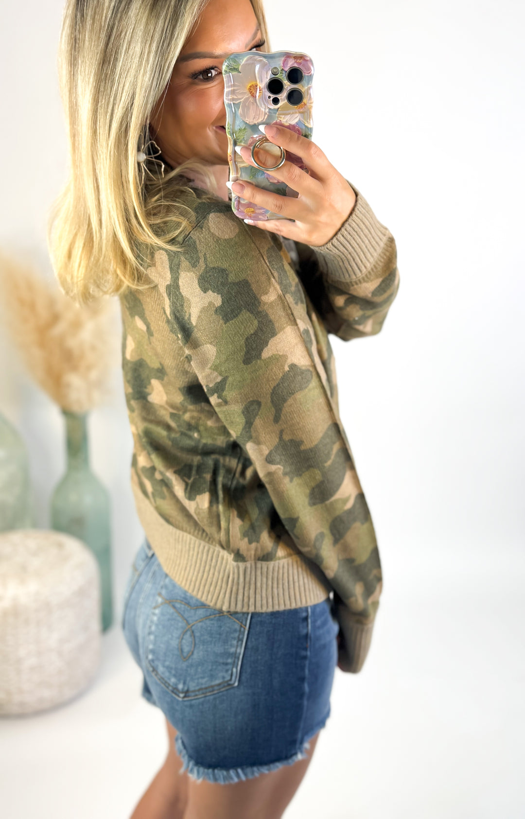 Camo Crush Knit Cardigan