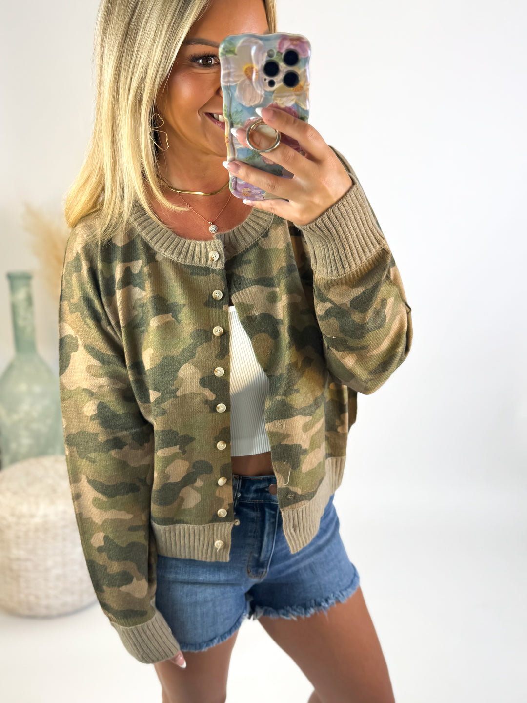 Camo Crush Knit Cardigan