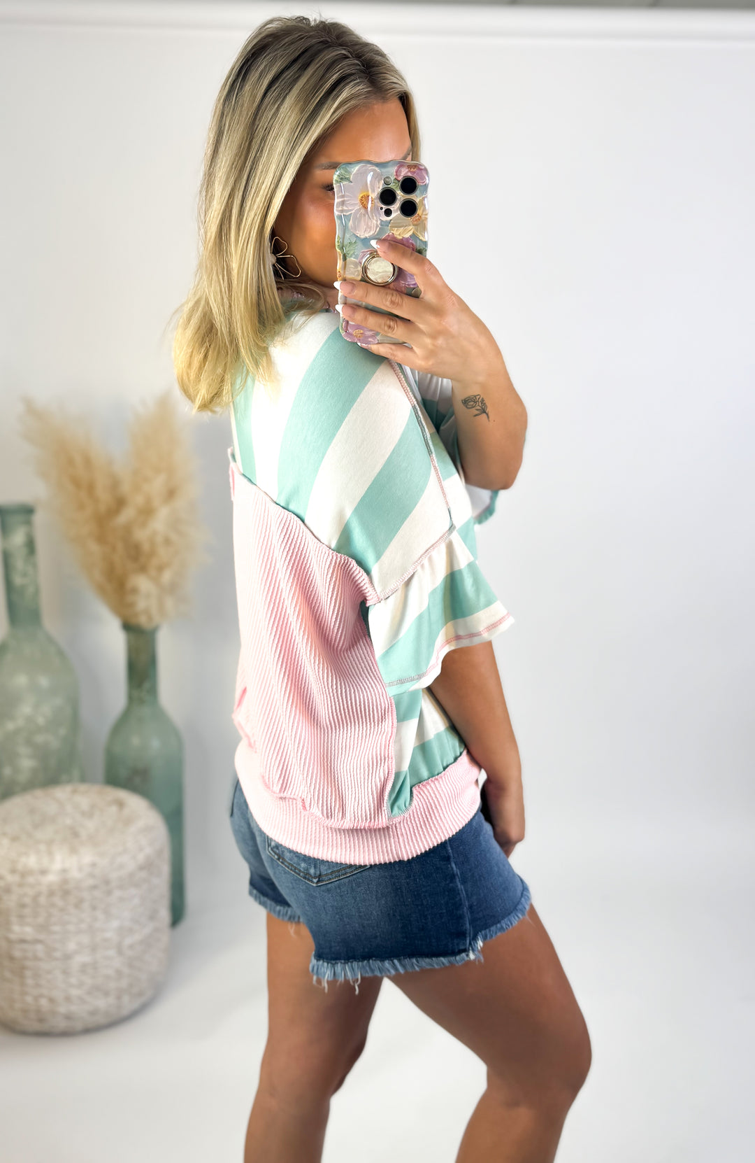 Mint To Be Colorblock Top