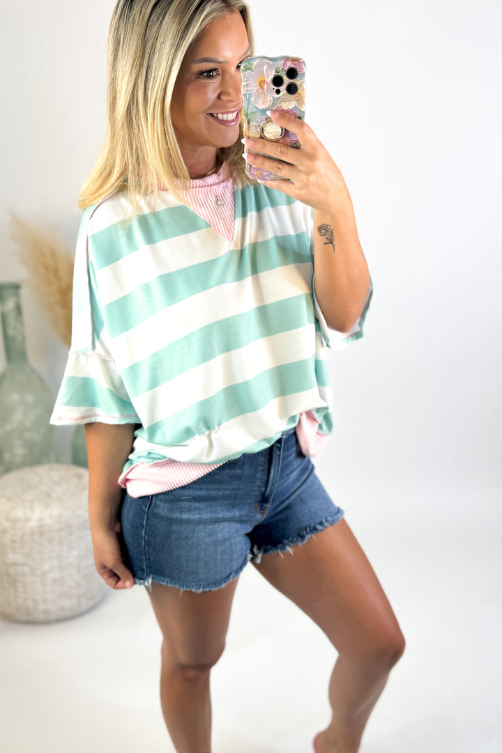 Mint To Be Colorblock Top