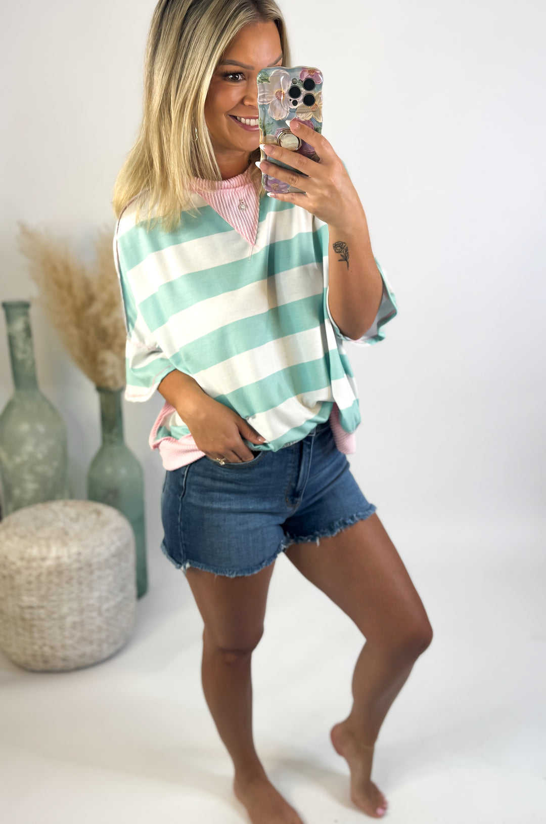 Mint To Be Colorblock Top