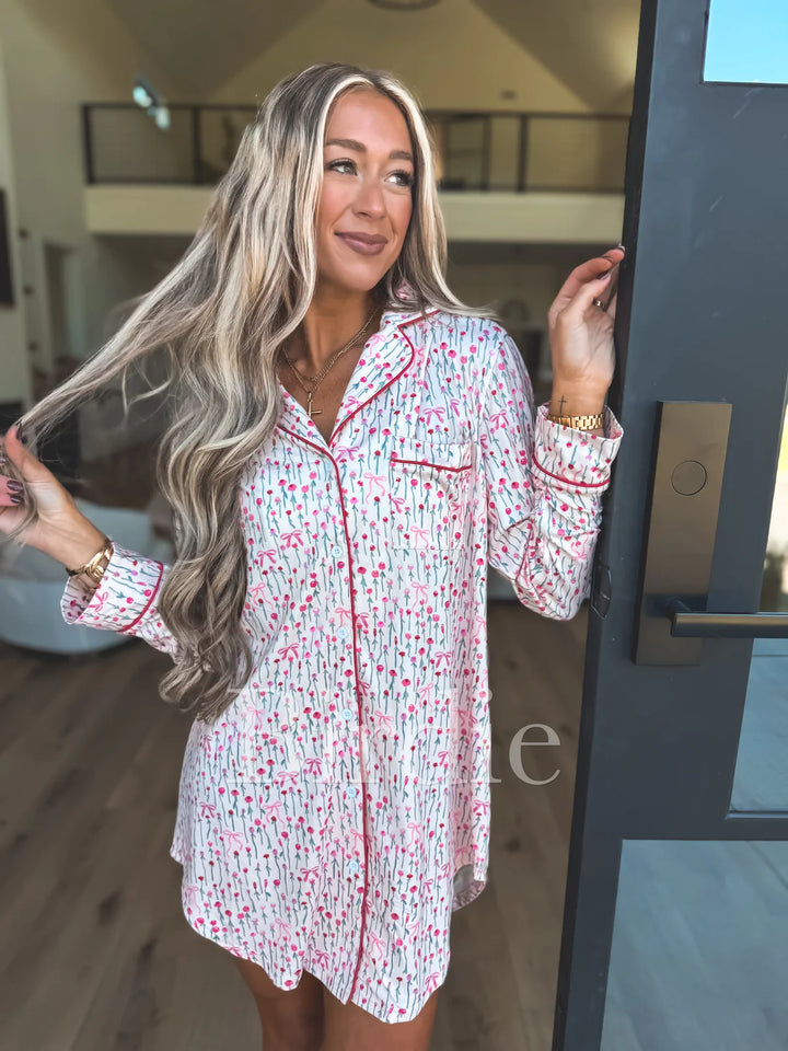 *Preorder* Spring Flowers Sleep Dress / Moomoo Birdie