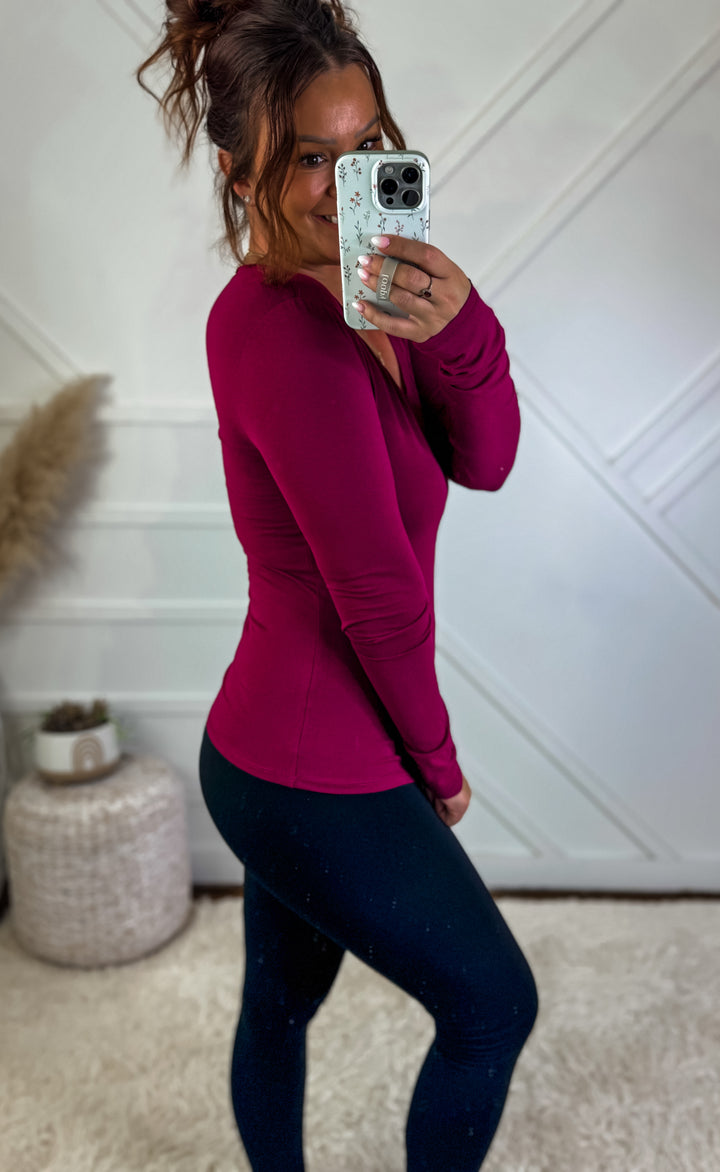 Mandy Long Sleeve Scoop Neck Top *Door Buster*
