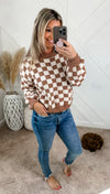 Jonie Checkered Sweater Pullover