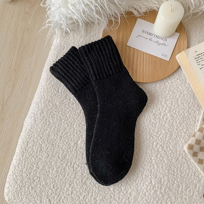 Cozy Toes Ribbed Cuff Socks
