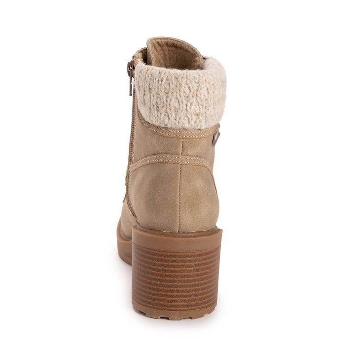 MUK LUKS Women's Sky Solange Wedge Boots: Taupe