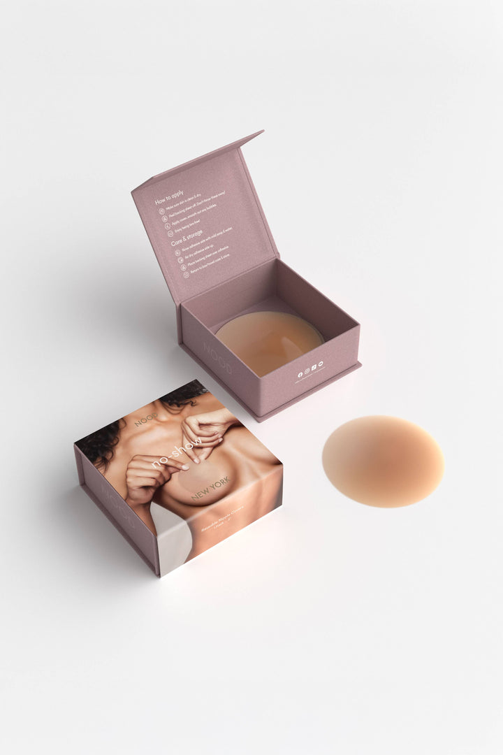 No-Show | Reusable Adhesive Nipple Covers: No 3 Buff / 3in.