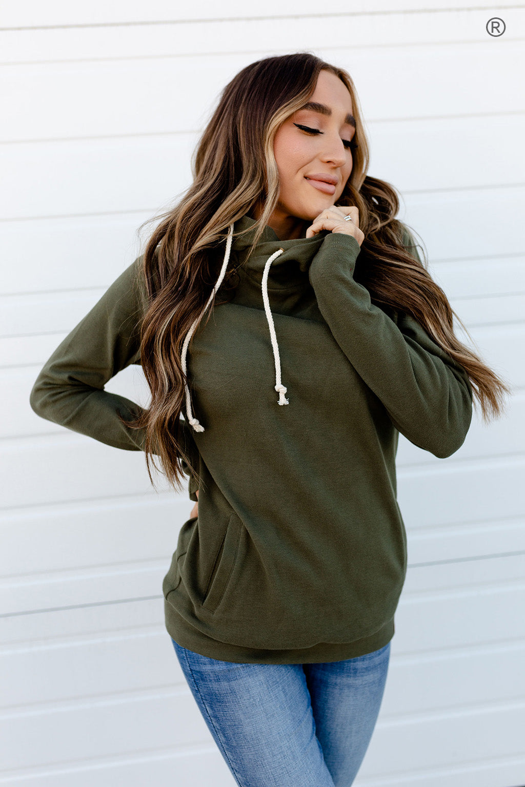 ⭐Door Buster⭐ Ampersand Avenue Basic DoubleHood™ Sweatshirt - Oak