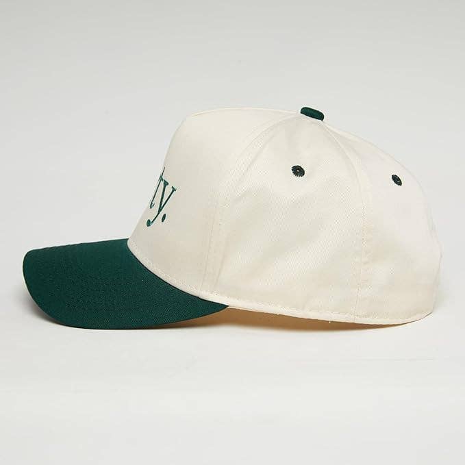 2-Tone Embroidered Cap - Dirty (Martini) - Green/Beige