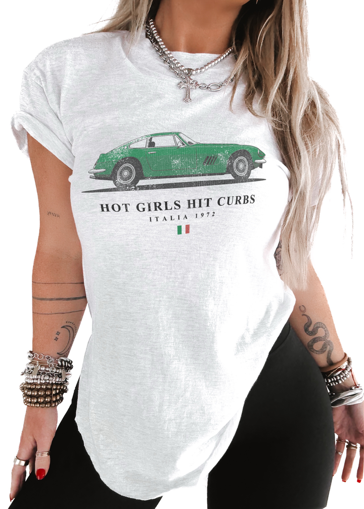 Hot Girls Hit Curbs Side Slit Tee