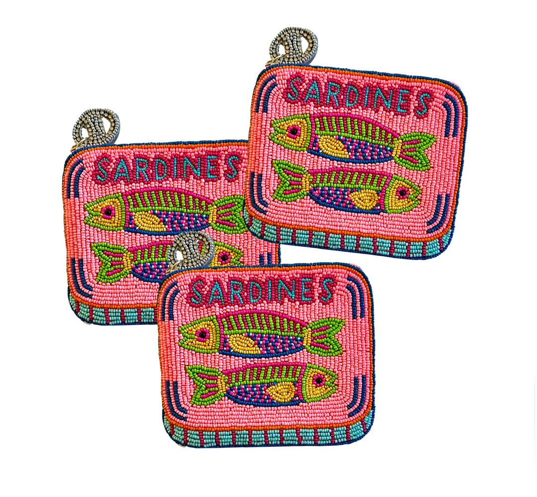 Beaded Sardines Coin Purse Lily Posh, Sardines in Tin Can