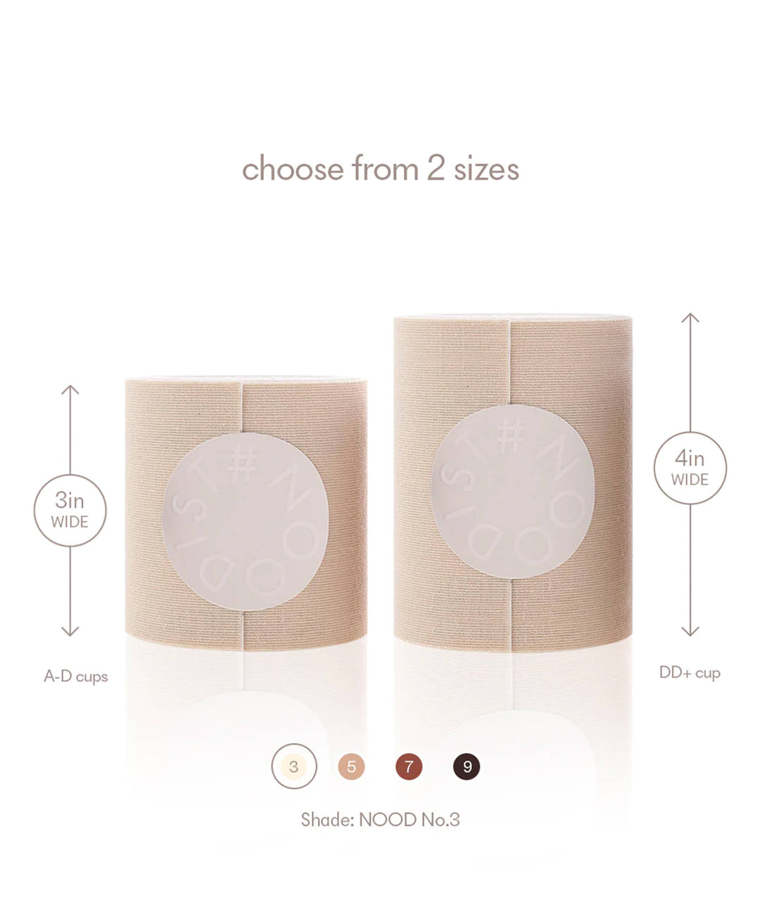 Shape Tape | Lift & Shape Adhesive Breast Tape: No 5 Soft Tan / 3in.