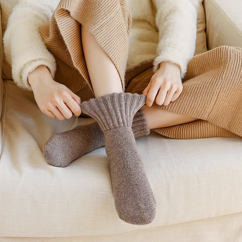 Cozy Toes Ribbed Cuff Socks