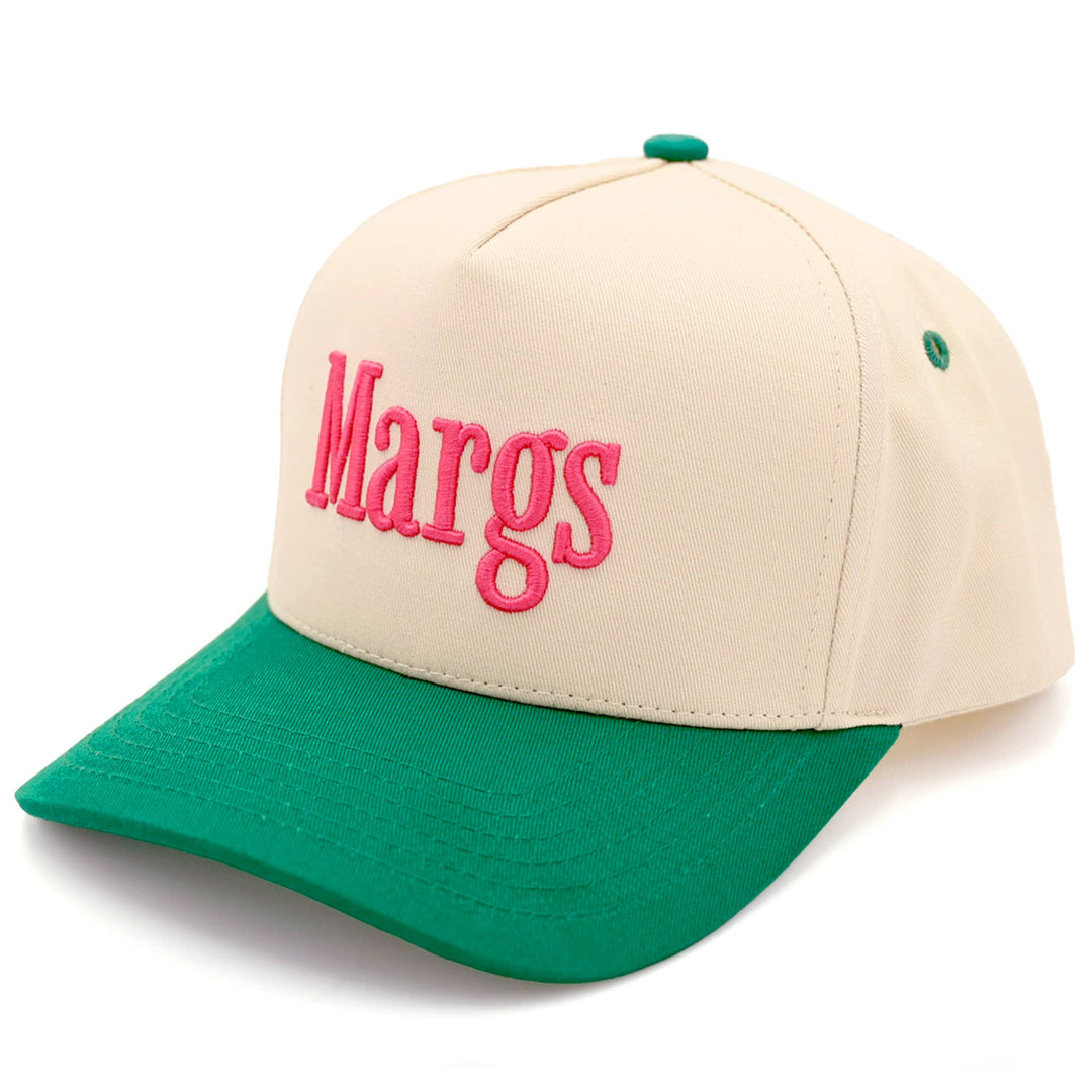 C.C MARGS Lettering Two Tone Trucker Baseball Snap Back Cap: Butter Yellow