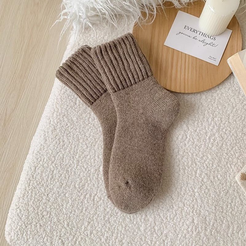 Cozy Toes Ribbed Cuff Socks