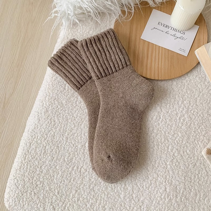 Cozy Toes Ribbed Cuff Socks