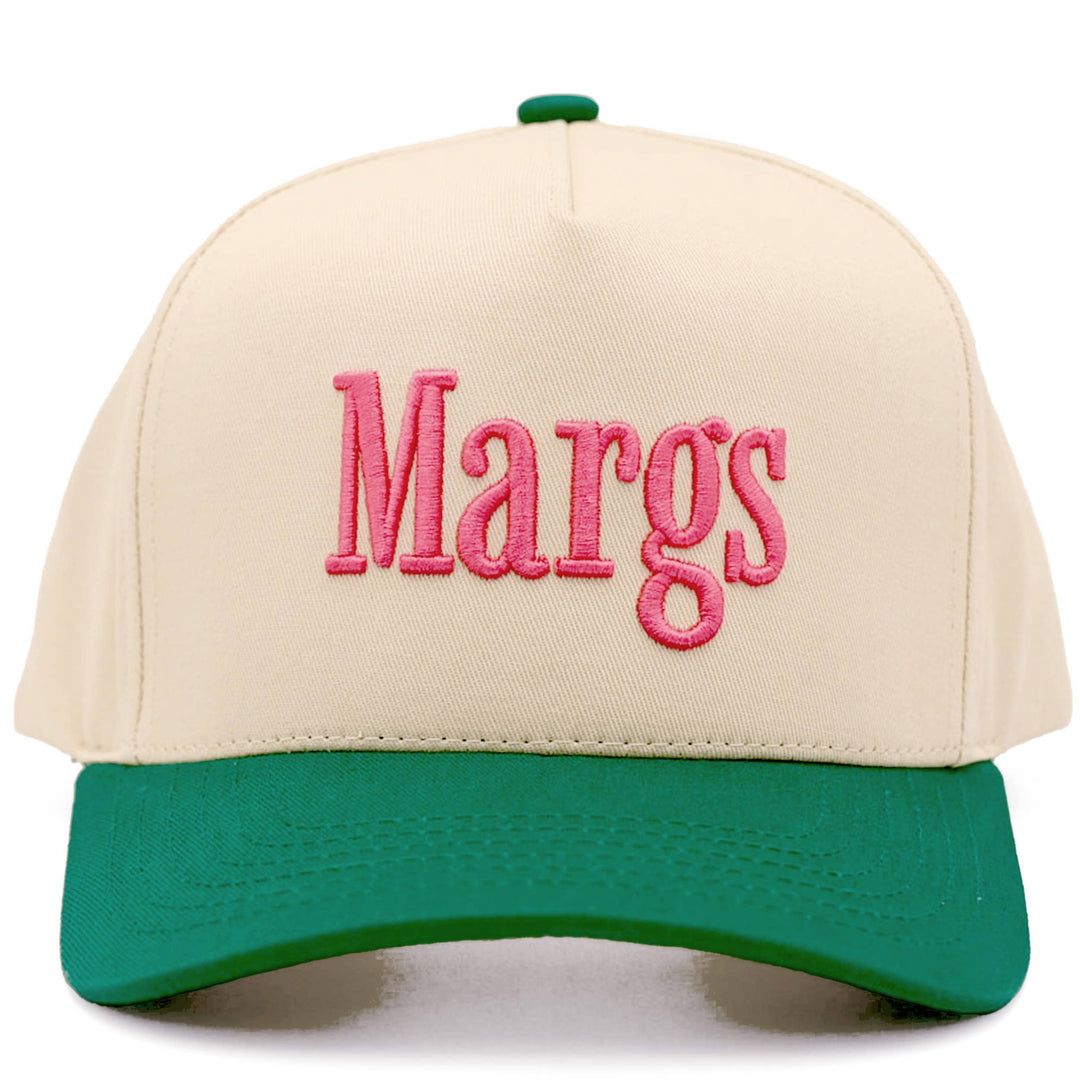C.C MARGS Lettering Two Tone Trucker Baseball Snap Back Cap: Butter Yellow