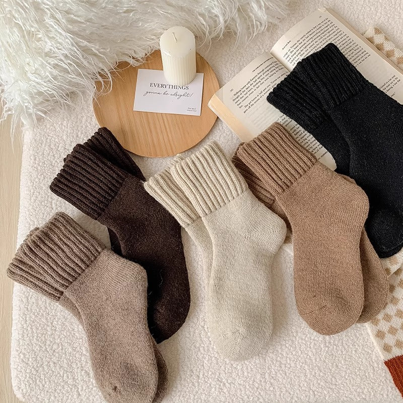 Cozy Toes Ribbed Cuff Socks