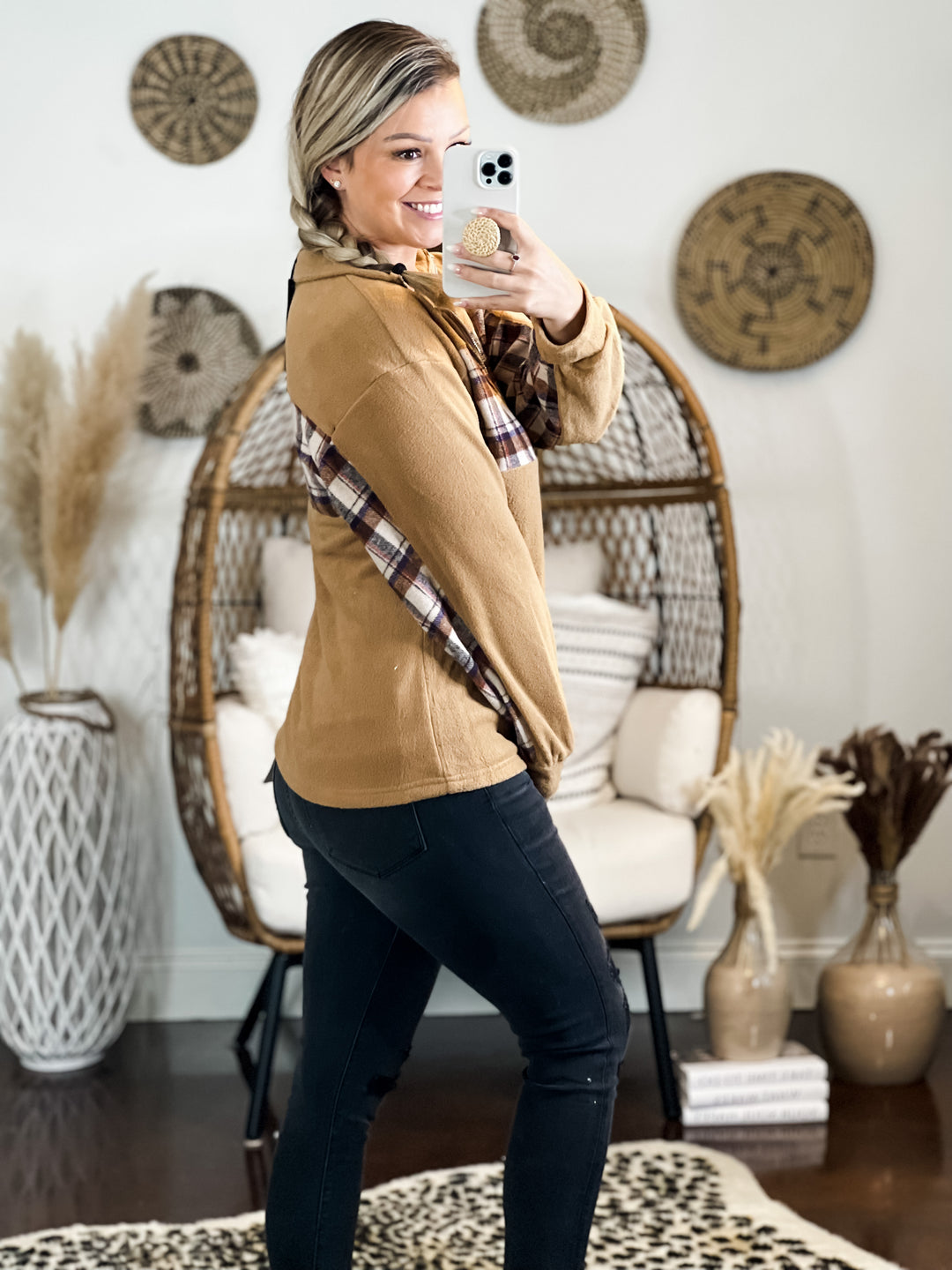 Porter Plaid Fleece Pullover