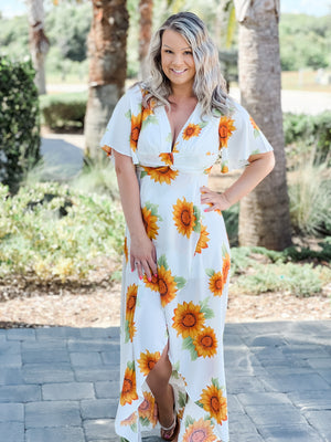 Allie Sunflower Maxi Dress