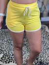 Yellow French Terry Shorts