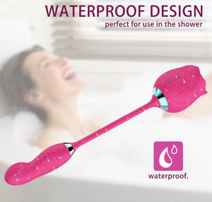 2 in 1 Waterproof Rose Sex Toy