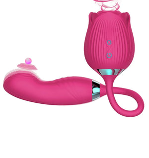 2 in 1 Waterproof Rose Sex Toy